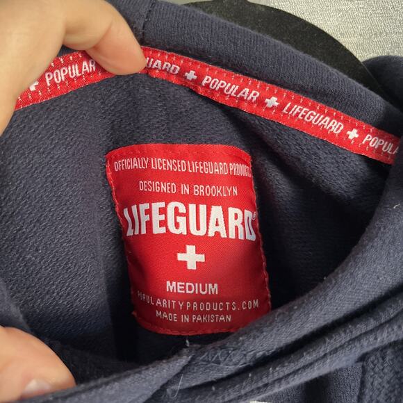 Lifeguard MIAMI BEACH Hoodie Cotton‎ Sweatshirt Navy Blue MEDIUM - Picture 6 of 7